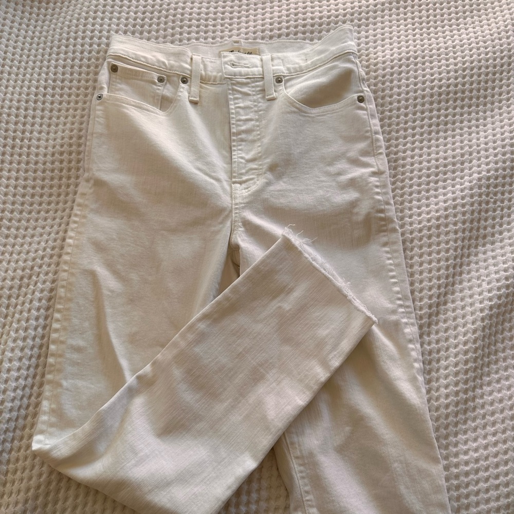 Madewell "the Perfect Vintage Crop Jean" in white
